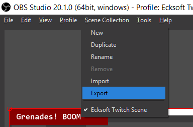 Export/Import is in an obvious place